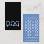 犬のグルーミングのパンチカード ロイヤリティカード (正面/裏面)