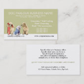 犬のグルーミングのペットの世話は個人化なります 予約カード (正面/裏面)