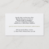 犬のグルーミングのペットの世話は個人化なります 予約カード (裏面)