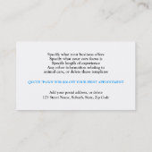 犬のグルーミングのペットの世話は個人化なります 割引カード (裏面)