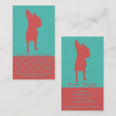 犬のグルーミングの名刺のロイヤリティカード ロイヤリティカード (正面/裏面)