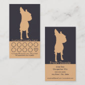犬のグルーミングの名刺のロイヤリティカード ロイヤリティカード (正面/裏面)
