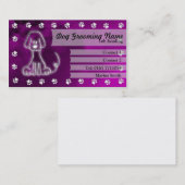 犬のグルーミングの名刺[ピンク] 名刺 (正面/裏面)