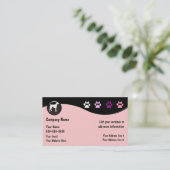 犬のグルーミングの名刺 名刺 (スタンド正面)