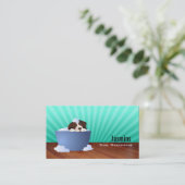 犬のグルーミングの名刺 名刺 (スタンド正面)