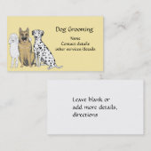 犬のグルーミングの名刺 名刺 (正面/裏面)