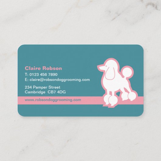 犬のグルーミングの名刺 名刺 (裏面)