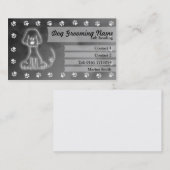 犬のグルーミングの名刺[灰色] 名刺 (正面/裏面)