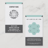 犬のグルーミングの顧客はカードに報酬を与えます ロイヤリティカード (正面/裏面)