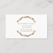 犬のグルーミングを円の形にした金ゴールド 名刺 (裏面)