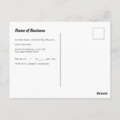 犬のグルーミングアポイントメントピンクボウブラックパピー ポストカード (裏面)