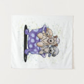 犬のグルーミングアート タペストリー (正面(横))