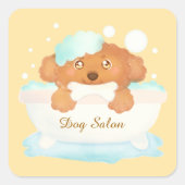 犬のグルーミングサロン スクエアシール (正面)