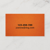 犬のグルーミングスタイリッシュのモダン前部印刷 名刺 (裏面)