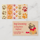 犬のグルーミングスタイリッシュのモダン前部印刷 名刺 (正面/裏面)
