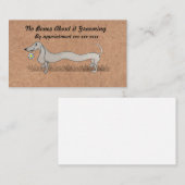 犬のグルーミングダックスシャンドビジネスカード 名刺 (正面/裏面)