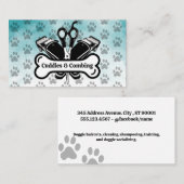 犬のグルーミングツール | ペットサービス 予約カード (正面/裏面)