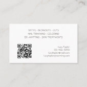 犬のグルーミングトレーナー歩く座 名刺 (裏面)