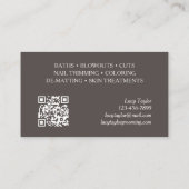 犬のグルーミングトレーナー歩く座 名刺 (裏面)