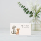 犬のグルーミングトレーナー歩く座 名刺 (スタンド正面)