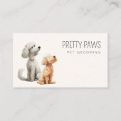 犬のグルーミングトレーナー歩く座 名刺 (正面)
