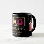 犬のグルーミングビジネスオーナーコーヒーマグ マグカップ (正面右)