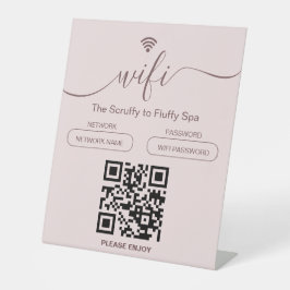 犬のグルーミングビジネスサインフリーWiFiペデスタルサイン 台座サイン