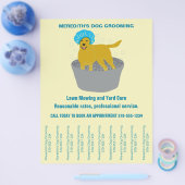 犬のグルーミングビジネス犬のトリマーストリップを引き裂く チラシ (シングル)