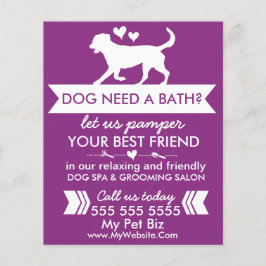 犬のグルーミングフライヤー – Personalizable チラシ