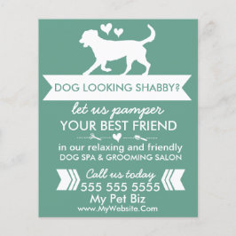 犬のグルーミングフライヤー – Personalizable チラシ