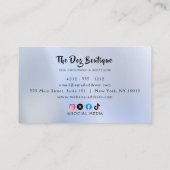 犬のグルーミングブティックペットシッターかわいい子犬のスクリプト 名刺 (裏面)