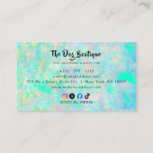 犬のグルーミングブティックペットシッターかわいい子犬のスクリプト 名刺 (裏面)