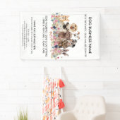 犬のグルーミングブティックペットシッターのウォーカー事業 横断幕 (インサイチュ)