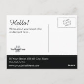 犬のグルーミングポストカード – パーソナル化可能 ポストカード (裏面)