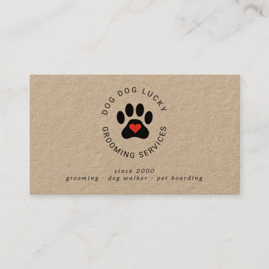 犬のグルーミングポープリントクラフト名刺 名刺 (正面)