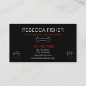 犬のグルーミングロイヤリティ割引ペット報酬 名刺 (裏面)