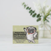 犬のグルーミング促進マーケティングテンプレート 名刺 (スタンド正面)