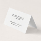 犬のグルーミング木製パネル 名刺 (裏面)