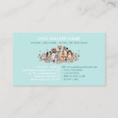 犬のグルーミング歩く座りサービス 名刺 (裏面)