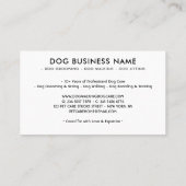 犬のグルーミング歩く座り搭乗訓練 名刺 (裏面)