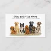 犬のグルーミング歩く座り搭乗訓練 名刺 (正面)