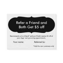 犬のグルーミング紹介カード – Personalizable
