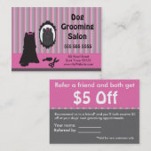 犬のグルーミング紹介カード – Personalizable 紹介カード (正面/裏面)