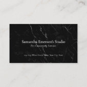 犬のグルーミング黒大理石プロフェッショナル 予約カード (裏面)