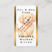 犬のグルーミング パーソナライズド ラグジュアリー モダン コレクション 名刺 (裏面)