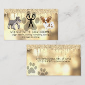 犬のグルーミング | ラグジュアリーグリッタードリップ 名刺 (正面/裏面)