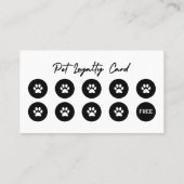 犬のグルーミング ロイヤリティカード (裏面)