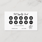 犬のグルーミング ロイヤリティカード (正面)