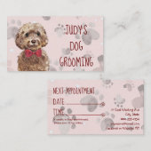 犬のグルーミング 予約カード (正面/裏面)