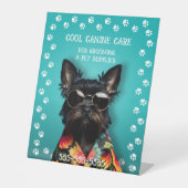 犬のグルーミング 台座サイン (正面)